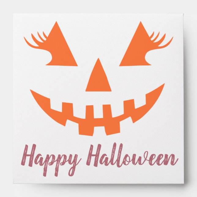 Custom Girly Halloween Return Address on Back Envelope (Front)