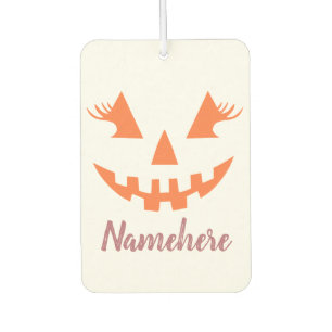 Custom Girly Jack O Lantern Pumpkin Halloween Air Freshener