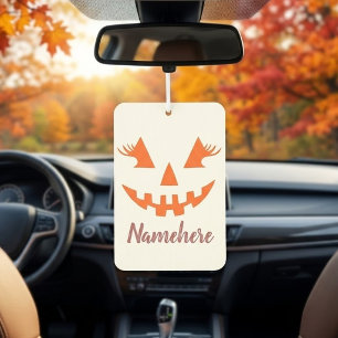 Custom Girly Jack O Lantern Pumpkin Halloween Air Freshener