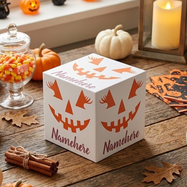 Custom Girly Jack O Lantern Pumpkin Halloween Cube (Creator Uploaded)