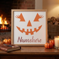 Custom Girly Jack O Lantern Pumpkin Halloween