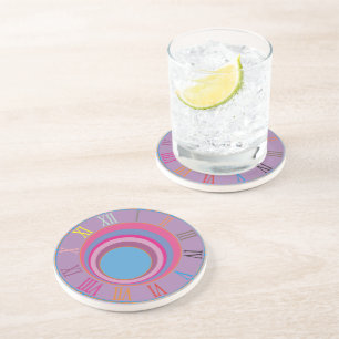Custom girly pretty swirl circles tornado cute art coaster