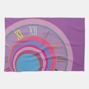Custom girly pretty swirl circles tornado cute art kitchen towel