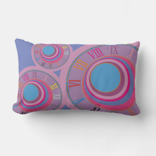 Custom girly pretty swirl circles tornado cute art lumbar pillow