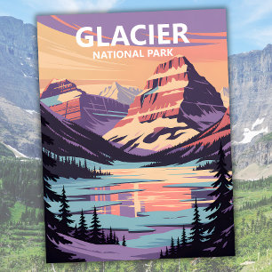 Custom Glacier National Park Winter Lake McDonald Postcard