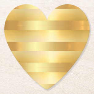 Custom Glam Faux Gold Blank Modern Template Paper Coaster