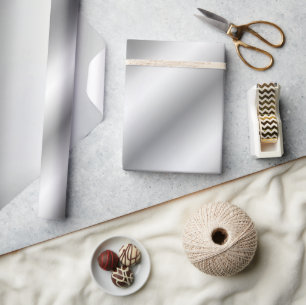 Custom Glamour Template Best Metallic Silver Look Wrapping Paper