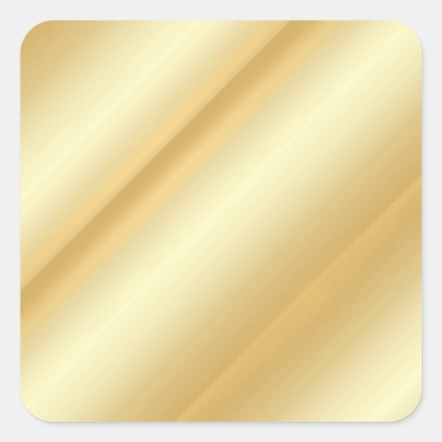 Custom Glamourous Faux Gold Blank Modern Template Square Sticker (Front)
