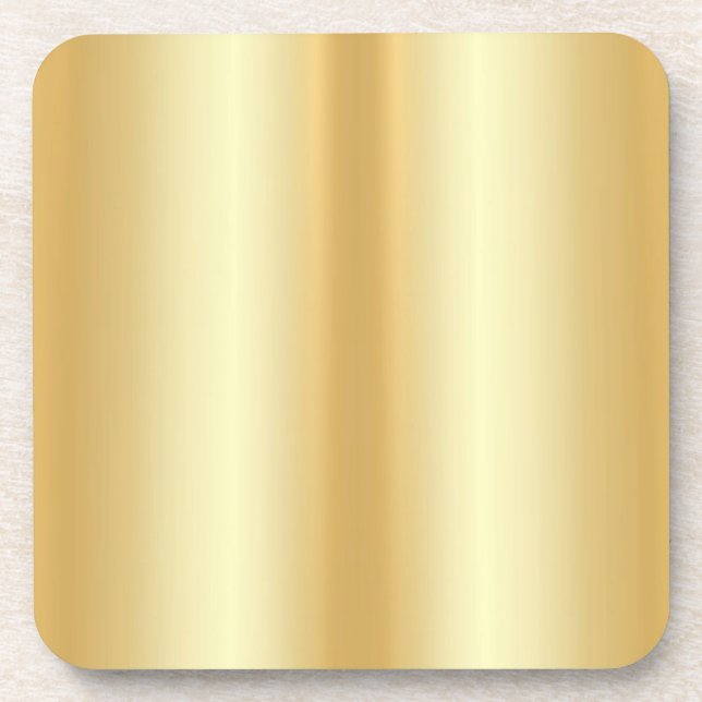 Custom Glamourous Gold Look Blank Template Modern Coaster (Front)