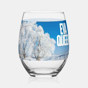 Custom Glass Cup   Personalized Clear Drinking Gla