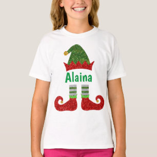 Custom Glitter Elf T-Shirt