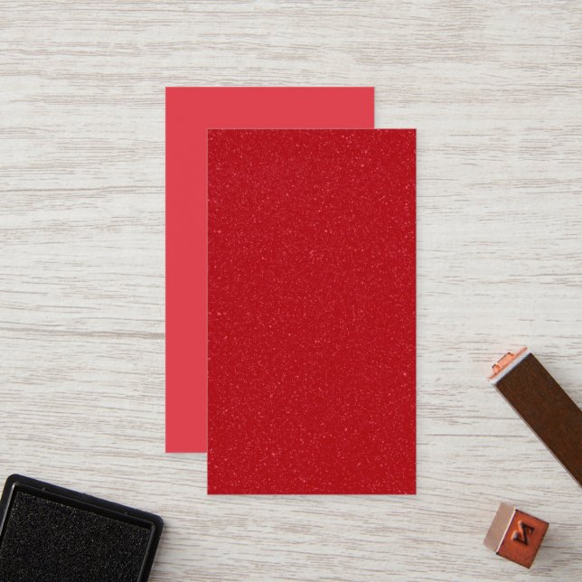 Custom Glitter Red Flat Loyalty Card (Front/Back In Situ)