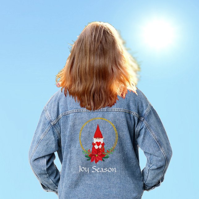 Custom Gnome and Editable Text Denim Jacket (Creator Uploaded)