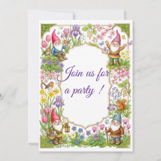 Custom gnomecore cottage Party Invite