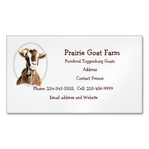 Custom Goat Farm Animal Business Card
