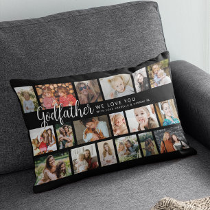 Custom Godfather 18 Photo Collage Lumbar Pillow
