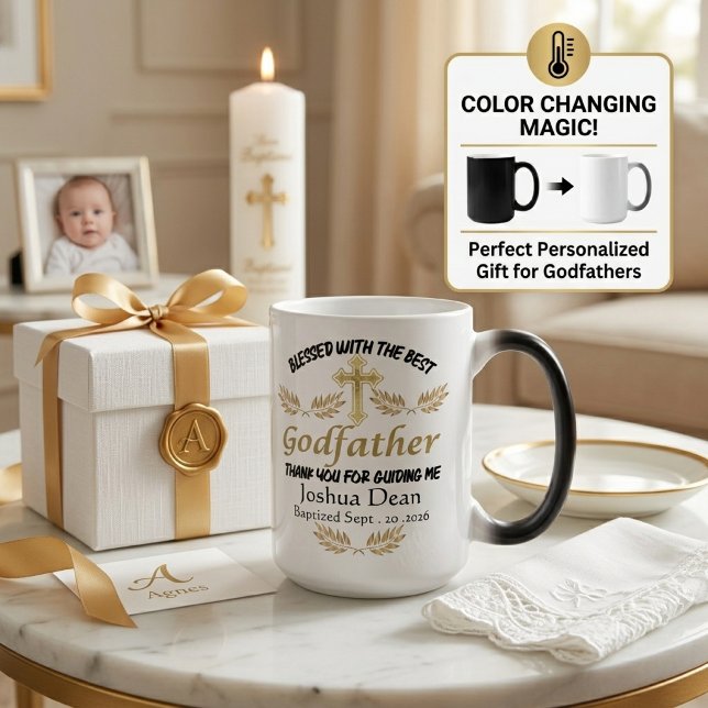 Custom Godfather Blessing Personalized Baptism  Magic Mug (Creator Uploaded)
