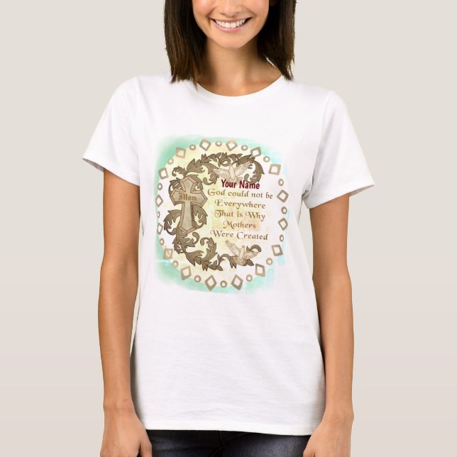 Custom Godly Christian Mom  T-Shirt (Front)