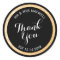 Custom Gold and Black Glitter Thank You