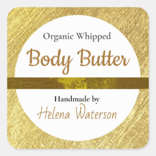 Custom Gold Body Butter Office Supplies Label