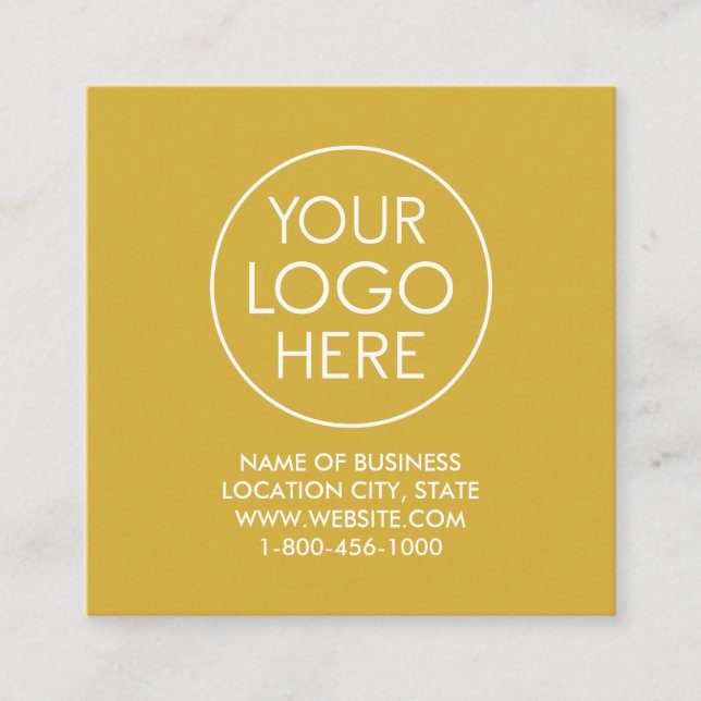 Custom Gold Business Card with Logo and QR Code (Front)