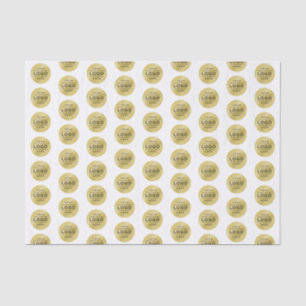 Custom Gold Business Logo Branding Patterned Tissue Paper