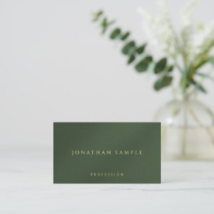 Custom Gold Colour Text Standard Semi-Gloss Luxury Business Card