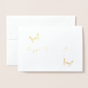 Custom Gold Foil Butterflies Happy Mother's Day Foil Card