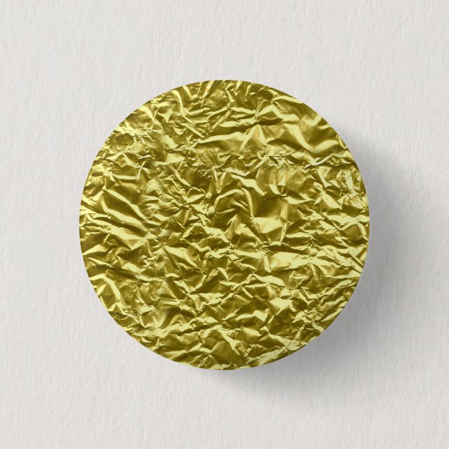Custom gold foil effect 1 inch round button (Front)