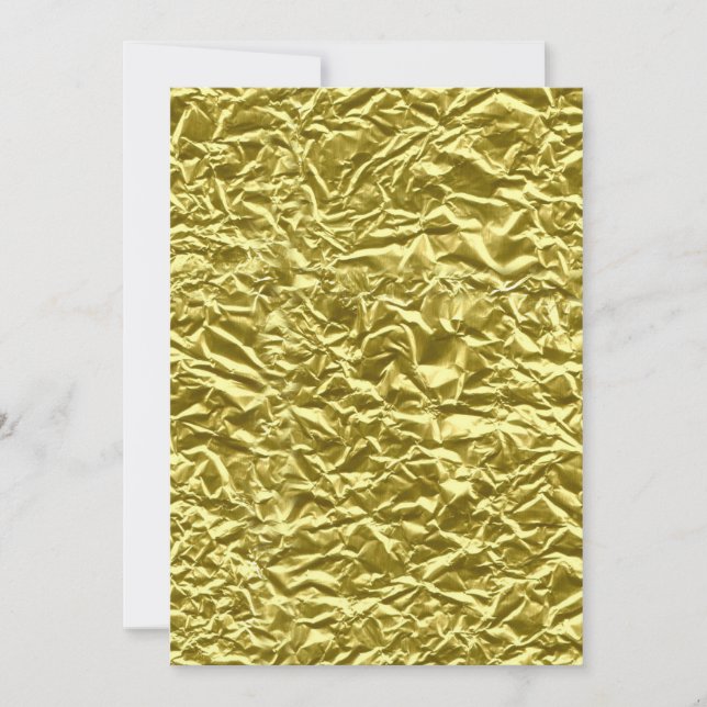 Custom gold foil effect invitation (Front)