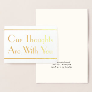 Custom Gold Foil Sympathies Card