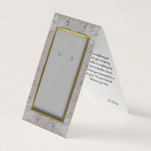 Custom Gold Frame Lace Self-Standing Earring Cards