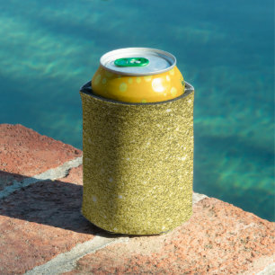 Custom Gold Glitter Can Cooler