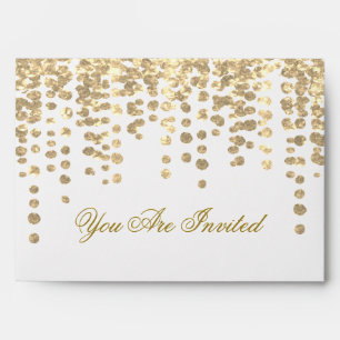 Custom Gold Glitter Confetti Envelope