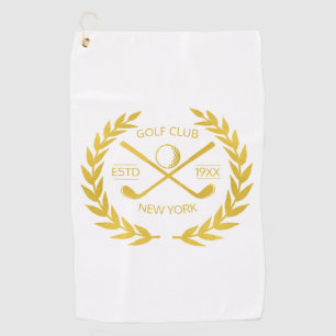 Custom Gold Golf Club Elegant Minimal Modern  Golf Towel