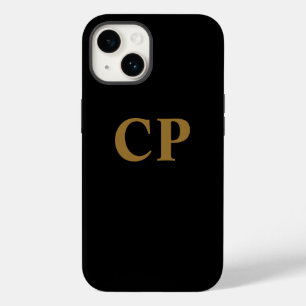 Custom Gold Initial Case-Mate iPhone 14 Case