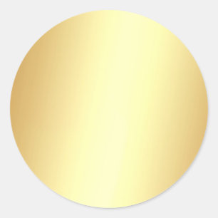 Custom Gold Look Blank Elegant Template Add Text Classic Round Sticker
