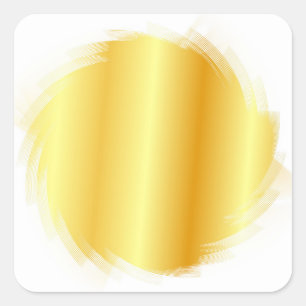 Custom Gold Look Blank Template Add Your Text Square Sticker
