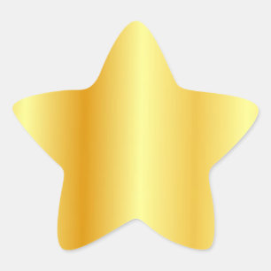 Custom Gold Look Blank Template Elegant Modern Star Sticker