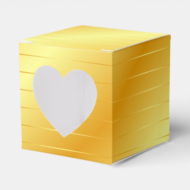 Custom Gold Look Elegant Modern Template Glossy Favor Box (Front Side)