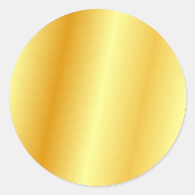 Custom Gold Look Glamour Template Trendy Elegant Classic Round Sticker (Front)