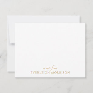 Custom Gold Modern Minimalist A Note From Card