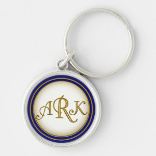 Custom Gold Monogram keychain Armin