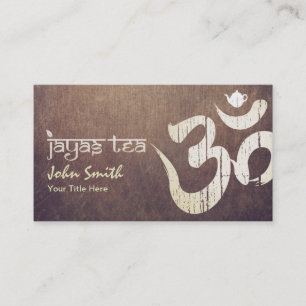 Custom Gold Om Symbol Jayastea.com Vintage Business Card
