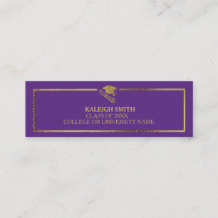 Custom Gold on Purple Graduation Insert Name