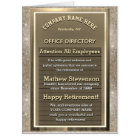 Custom Gold Retro Retirement Sign