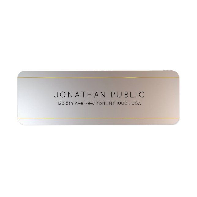 Custom Gold Silver Modern Elegant Template (Front)