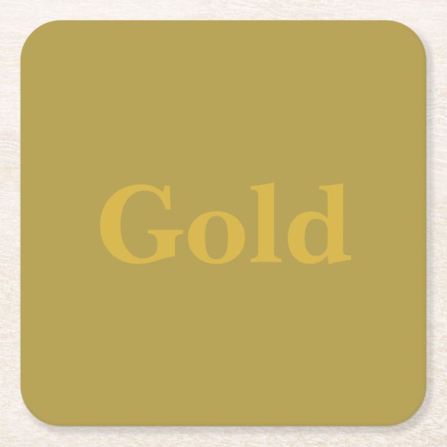 Custom Gold Square Coaster Set (Front)