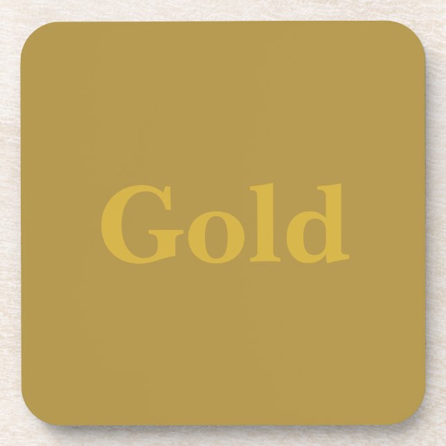 Custom Gold Square Coaster Set (Front)