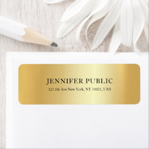 Custom Gold Template Luxurious Return Address